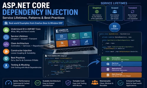 ASP.NET Core Dependency Injection: Service Lifetimes, Patterns & Best Practices