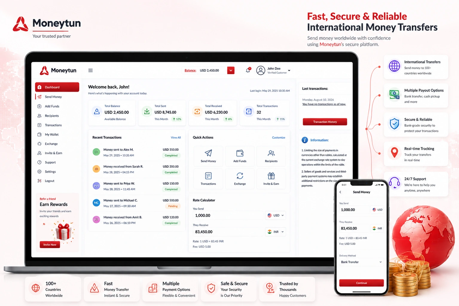 MoneyTun Money Transfer Platform